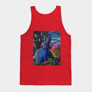 Rabbit Terrorizing Easter Eggs Tank Top